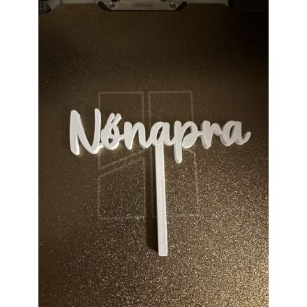 3D nyomtatott „Nőnapra” beszúrós felirat - FEHÉR MATT
