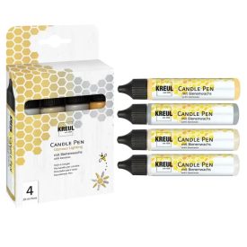 Kreul gyertyafestő tollak, 4 darabos Glamour színkészlet