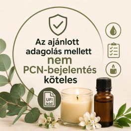 Az ajánlott adagolás mellett nem PCN-bejelentés köteles illatolajok
