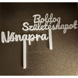   Egyedi, 2 szavas beszúrós felirat – gyertya és virágboxokhoz