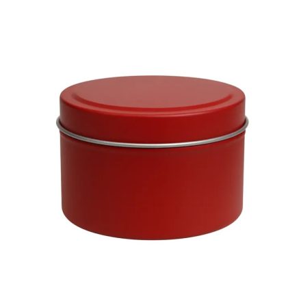 Fémdoboz gyertyatöltéshez - 120 ml - Piros