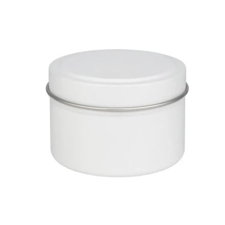 Fémdoboz gyertyatöltéshez - 120 ml - Fehér