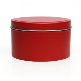 Fémdoboz gyertyatöltéshez - 360 ml - Piros