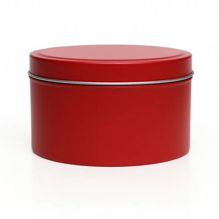 Fémdoboz gyertyatöltéshez - 360 ml - Piros
