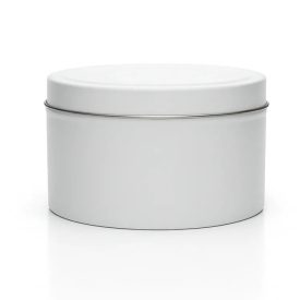 Fémdoboz gyertyatöltéshez - 360 ml - Fehér