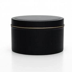 Fémdoboz gyertyatöltéshez - 360 ml - Fekete