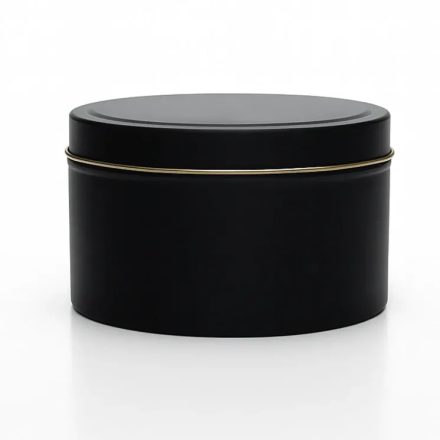 Fémdoboz gyertyatöltéshez - 360 ml - Fekete