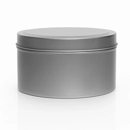 Fémdoboz gyertyatöltéshez - 360 ml - Ezüst