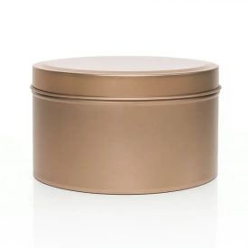 Fémdoboz gyertyatöltéshez - 360 ml - Rózsaszín arany