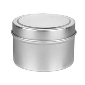 Fémdoboz gyertyatöltéshez - 240 ml ezüst