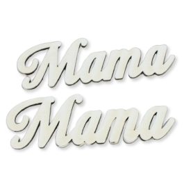 Mama felirat - fehér 10cm 2db
