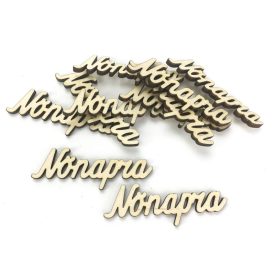 Natúr fa - "Nőnapra" felirat 1,8x6,4cm 10db