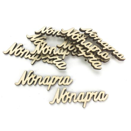 Natúr fa - "Nőnapra" felirat 1,8x6,4cm 10db