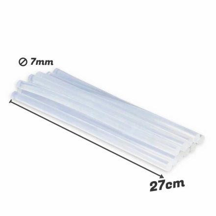 Ragasztópisztoly rúd betét 7mm x 27cm 1 kg/csomag