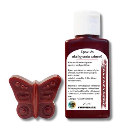 SZÍNEZŐPASZTA - ROZSDAVÖRÖS - AKRILGYANTÁHOZ 25 ML 
