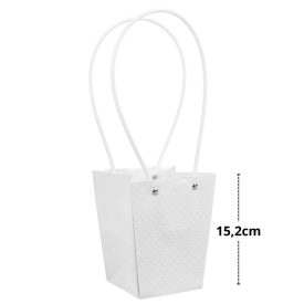 mintás virágtasak - fehér